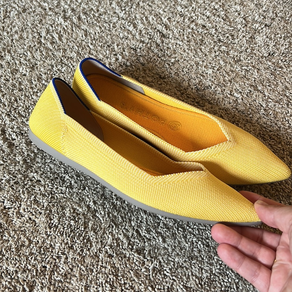 Rothy’s The Point Women’s Flats Retired in Sunshine Size 8 - Picture 3 of 9